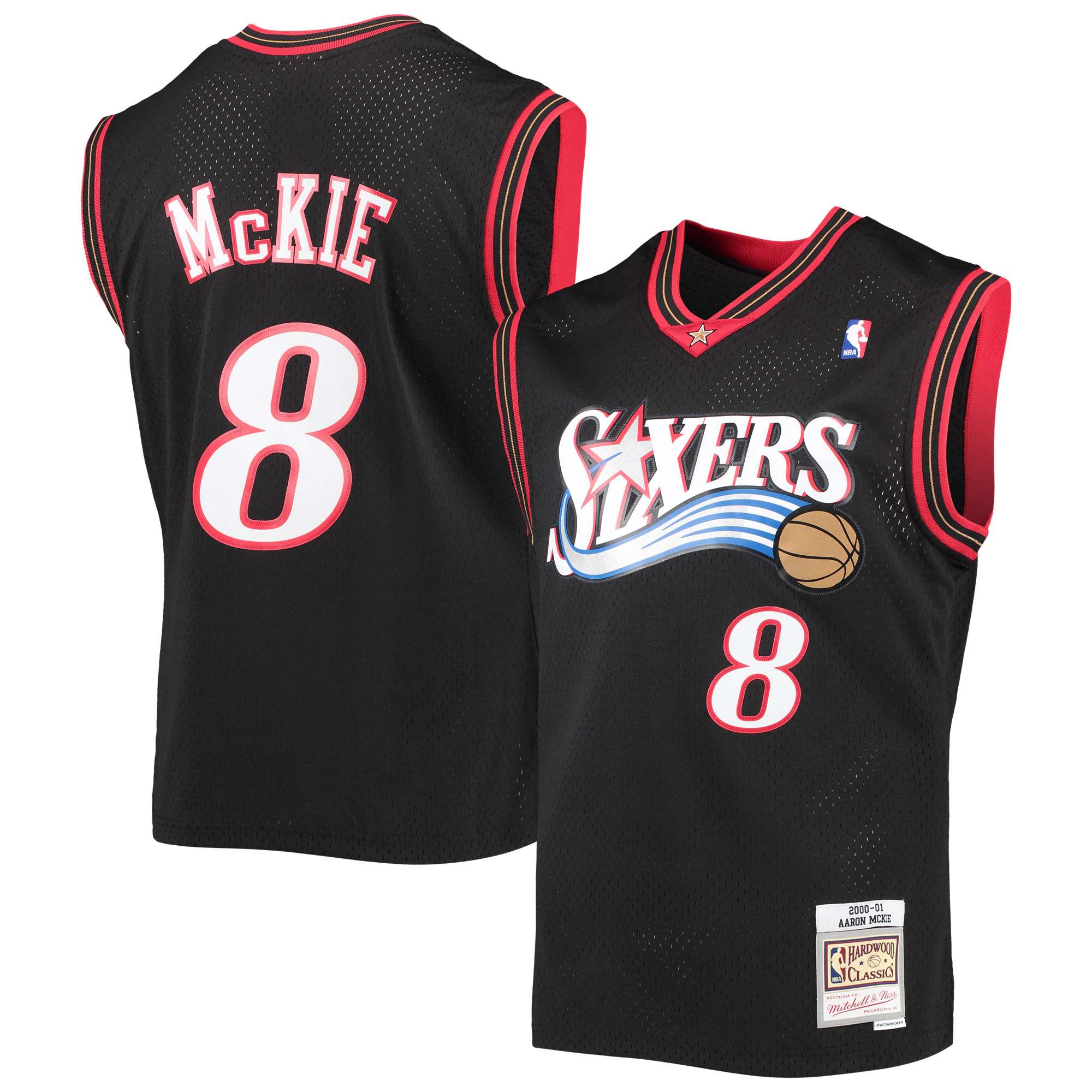 Aaron Mckie Philadelphia 76ers Mitchell & Ness 2000-01 Hardwood Classics Swingman Jersey - Black