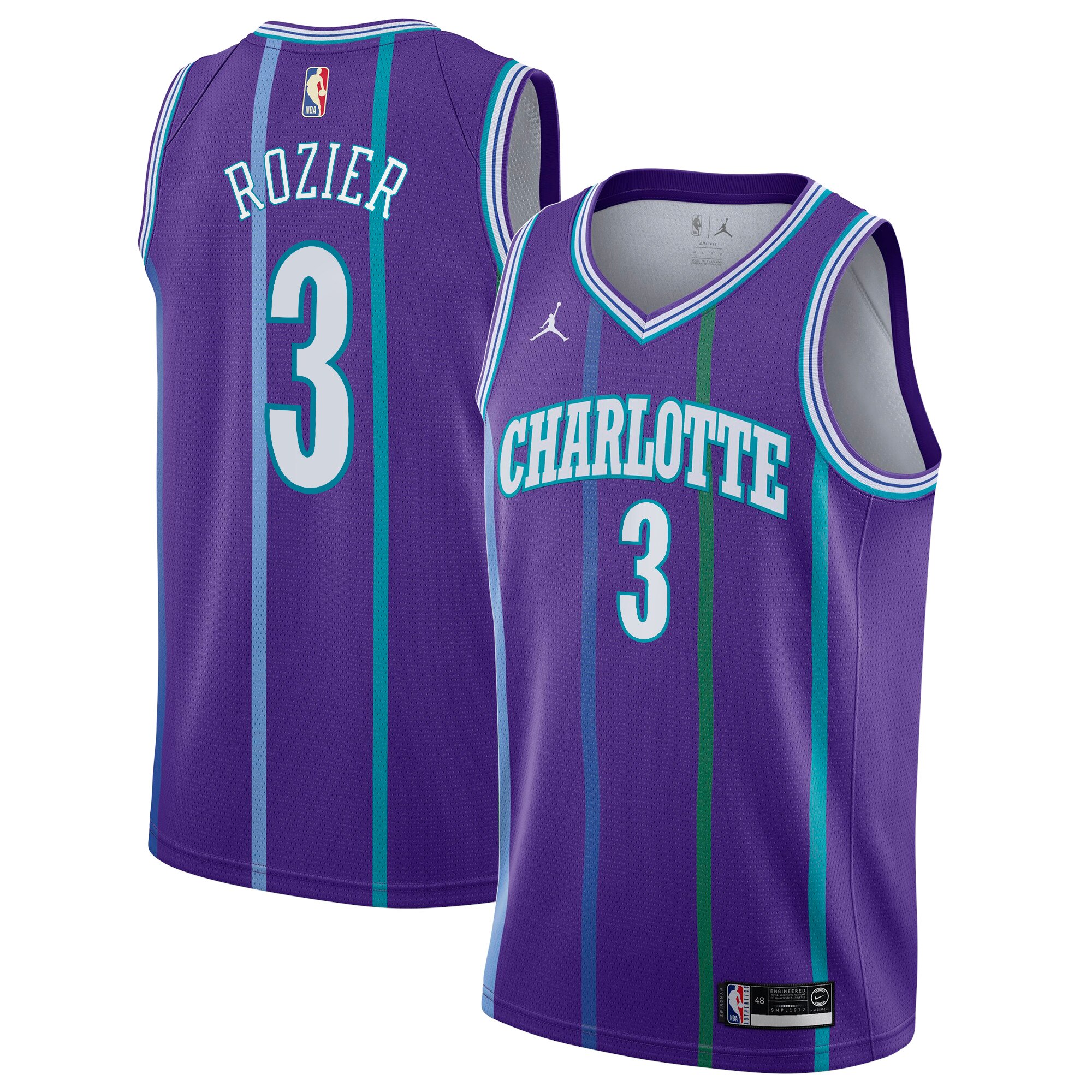 Charlotte Hornets Nike Hardwood Classics Swingman Jersey - Terry Rozier - Youth