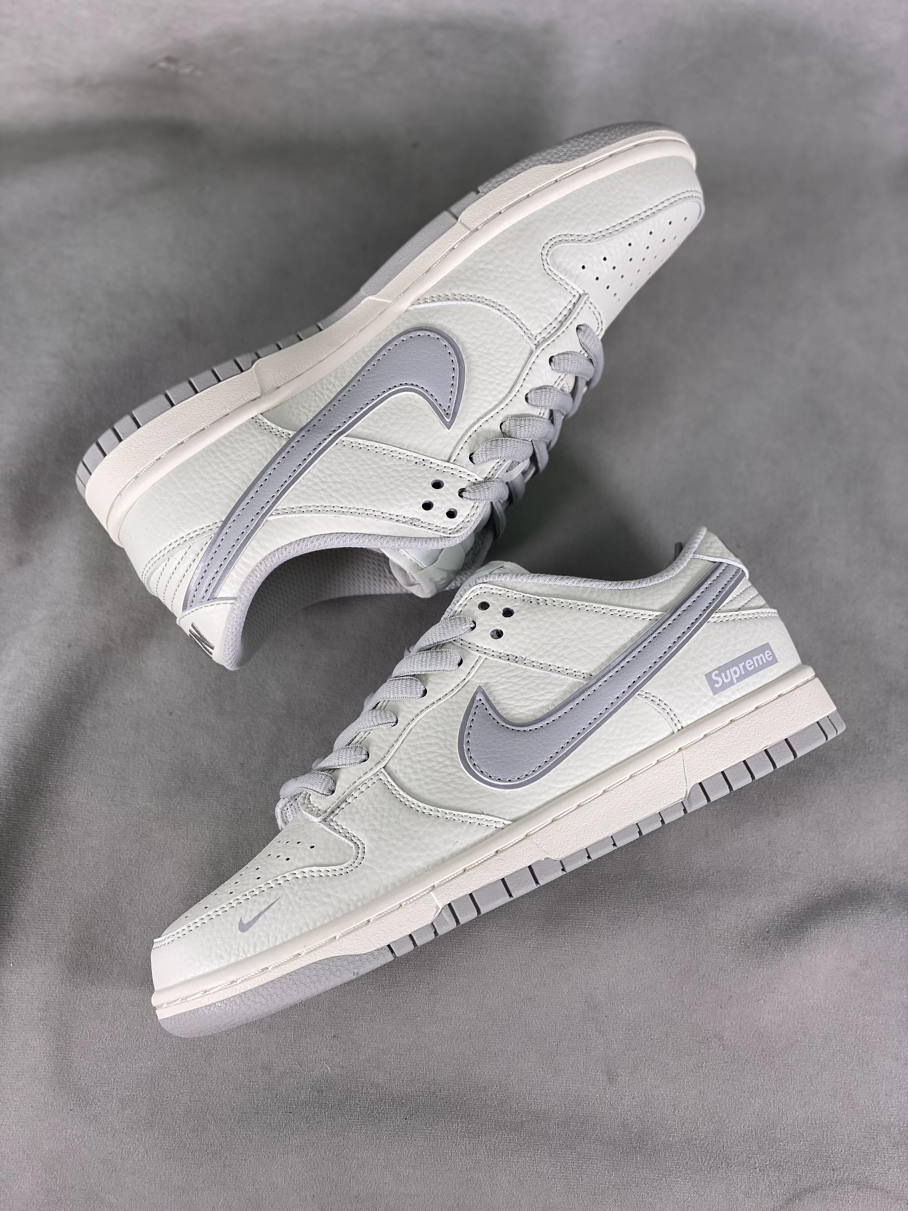 Nike Dunk Sb Low Supreme Co-branded Beige Gray Item Number: Rm2308 233 Size: 36-46 (with Half Size) Using Simple Color Matching, Simple And Casual. The Jordan Brand Logo On The Shoe Body Is Detailed 9 - Image 6