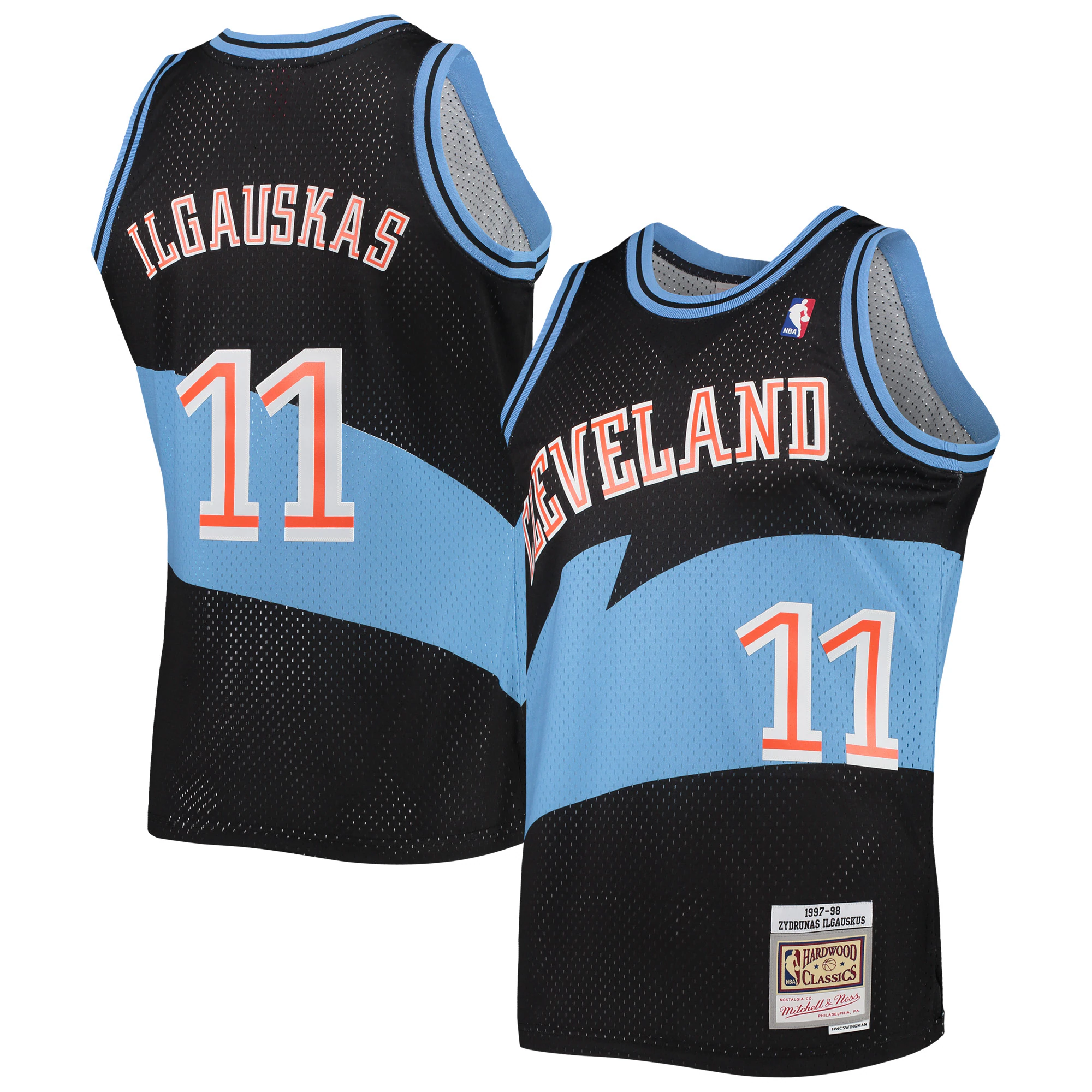 Zydrunas Ilgauskas Cleveland Cavaliers Mitchell & Ness 1997/98 Hardwood Classics Swingman Jersey - Black